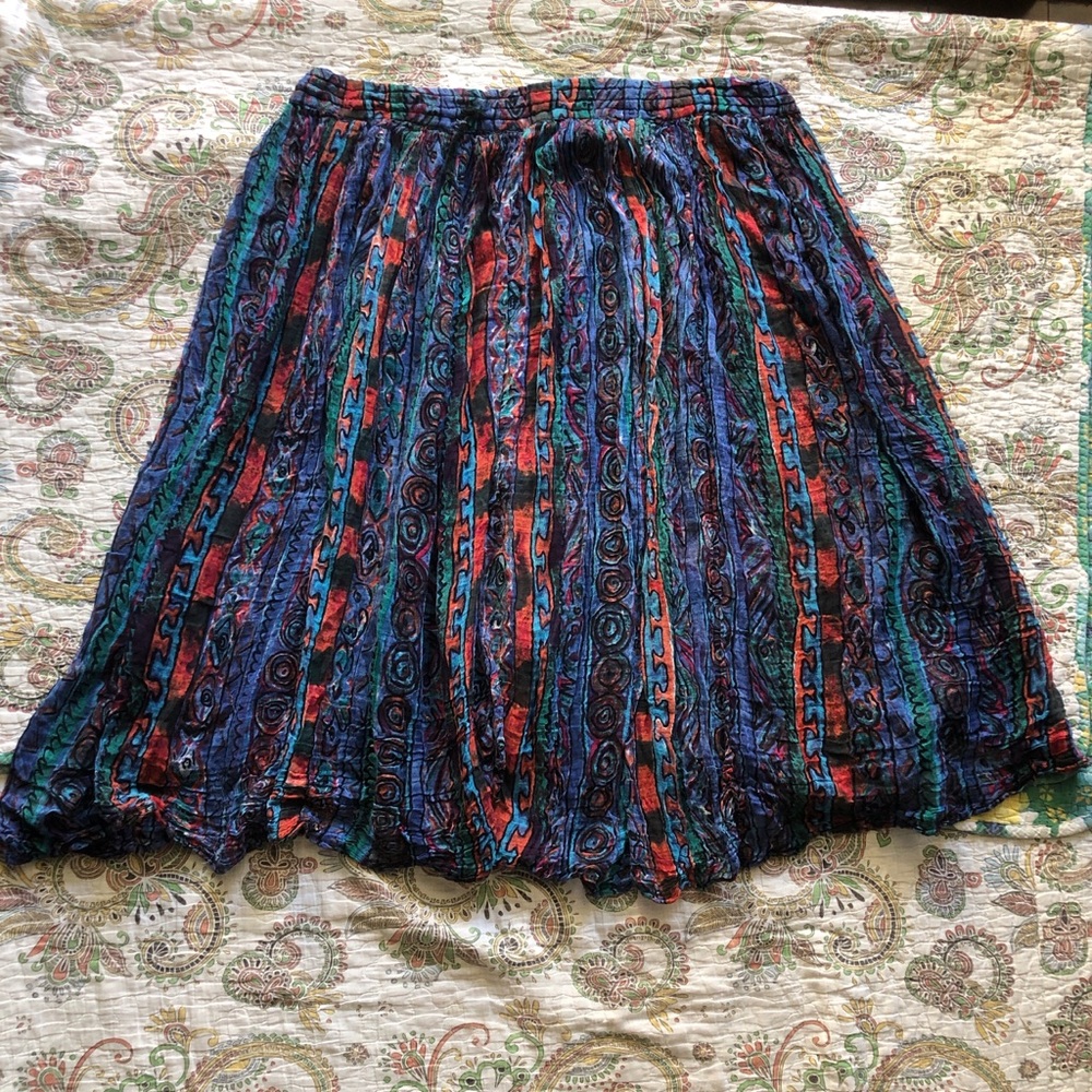 4/$25 Whimsical vintage multi-coloured maxi fairy skirt